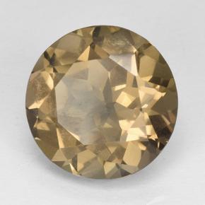 Quarzo fumé naturale marrone da 4,91 ct, taglio rotondo, VVS