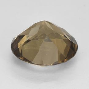Quarzo fumé naturale marrone da 4,91 ct, taglio rotondo, VVS