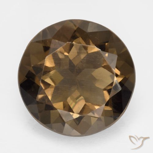 Quarzo fumè Marrone caldo naturale da 5.33 ct, Rotondo, VVS