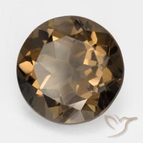 Quarzo fumè Marrone caldo naturale da 5.33 ct, Rotondo, VVS