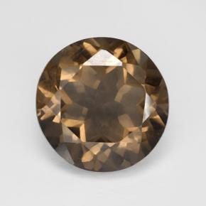 Quarzo fumé Pan di zenzero marrone naturale da 4.80 ct, Taglio rotondo, VVS