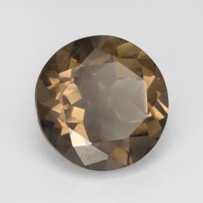 Quarzo fumé Pan di zenzero marrone naturale da 4.80 ct, Taglio rotondo, VVS