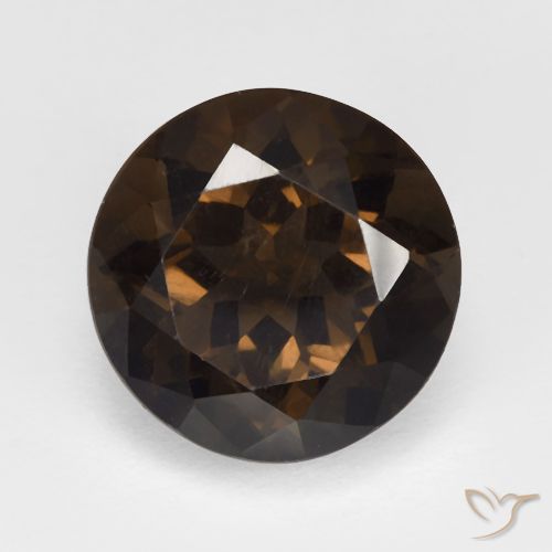 5.80ct Naturale Marrone Quarzo fumé, Rotondo, VVS