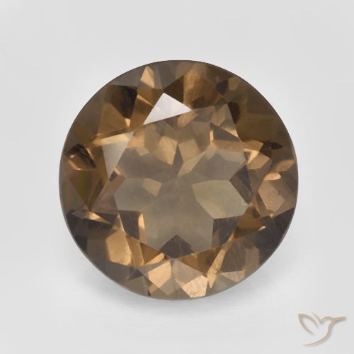 5.45ct Naturale Pan di zenzero marrone Quarzo fumé, Rotondo, VVS-VS