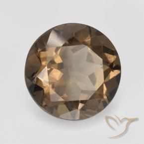 Quarzo fumé Pan di zenzero marrone naturale da 5.45 ct, Rotondo, VVS-VS