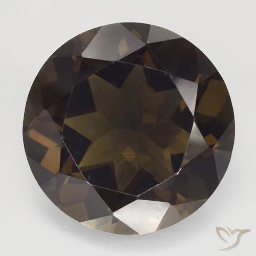 17.43ct Naturale Marrone scuro Quarzo fumè, Rotondo, VVS
