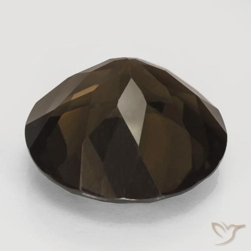 Quarzo fumé Marrone scuro naturale da 17.43 ct, Rotondo, VVS