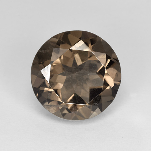 Quarzo fumé naturale marrone da 4,85 ct, taglio rotondo, VVS