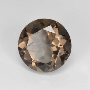 Quarzo fumé naturale marrone da 4,85 ct, taglio rotondo, VVS