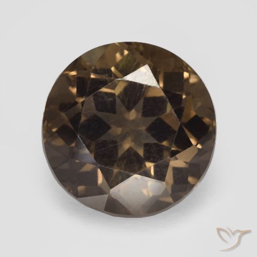 6.60ct Naturale Marrone caldo Quarzo fumé, Rotondo, VVS-VS