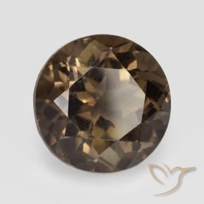 Quarzo fumé Marrone caldo naturale da 6.60 ct, Rotondo, VVS-VS
