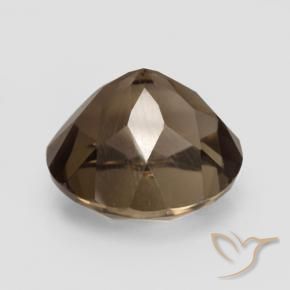 Quarzo fumé Marrone caldo naturale da 6.60 ct, Rotondo, VVS-VS