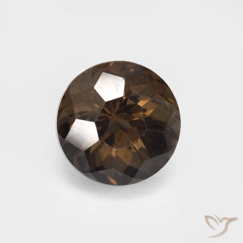 3.55ct Naturale Marrone Quarzo fumé, Rotondo, VVS