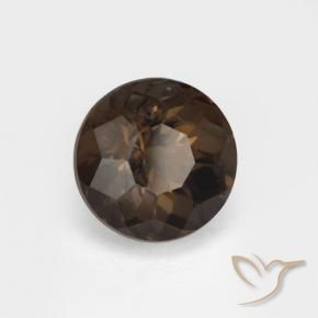Quarzo fumé Marrone naturale da 3.55 ct, Rotondo, VVS