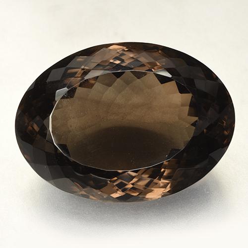 Quarzo fumé naturale marrone da 165,26 ct, taglio ovale, VVS