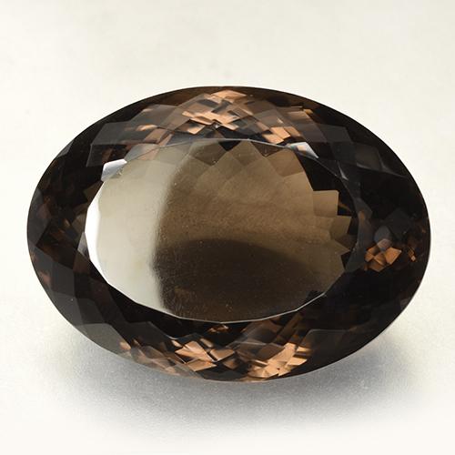 Quarzo fumé naturale marrone da 165,26 ct, taglio ovale, VVS
