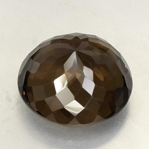 Quarzo fumé naturale marrone da 52,49 ct, taglio rotondo, VVS-VS