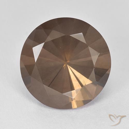 8.18ct Naturale Hickory Brown Quarzo fumé, Rotondo, VVS-VS