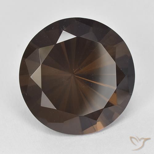 Quarzo fumé Marrone scuro naturale da 11.19 ct, Rotondo, VVS-VS