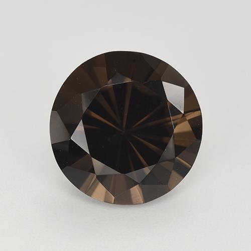 Quarzo fumé Marrone naturale da 3.91 ct, Taglio rotondo, VVS