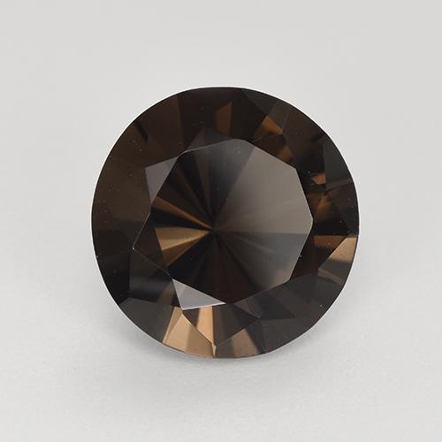 Quarzo fumé Marrone naturale da 3.91 ct, Taglio rotondo, VVS