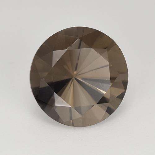 Quarzo fumé naturale marrone da 5,95 ct, taglio rotondo, VVS