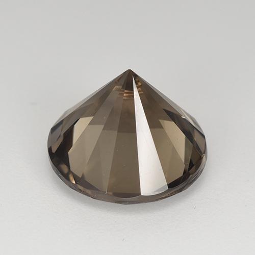 Quarzo fumé naturale marrone da 5,95 ct, taglio rotondo, VVS