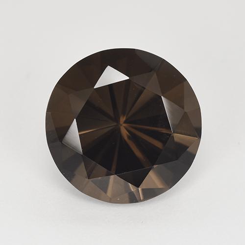 Quarzo fumé naturale marrone da 4,96 ct, taglio rotondo, VVS