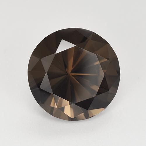 Quarzo fumé naturale marrone da 4,96 ct, taglio rotondo, VVS