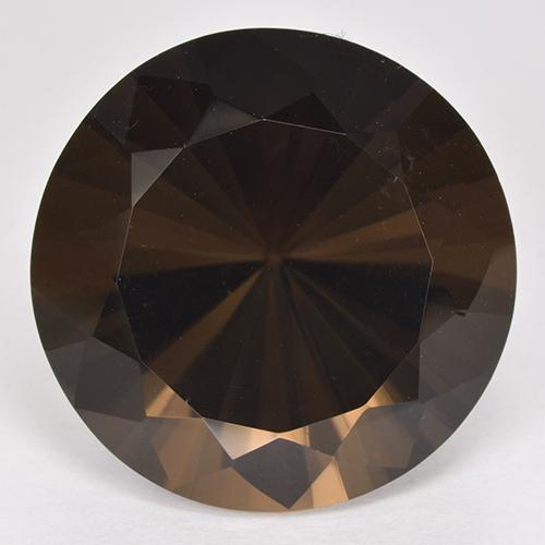 Quarzo fumé naturale marrone da 22,11 ct, taglio rotondo, VVS