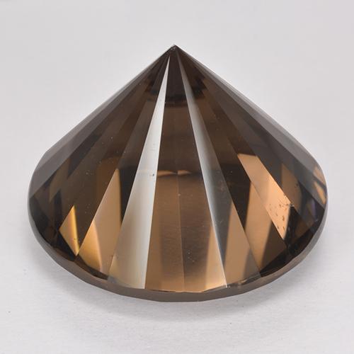 Quarzo fumé naturale marrone da 22,11 ct, taglio rotondo, VVS
