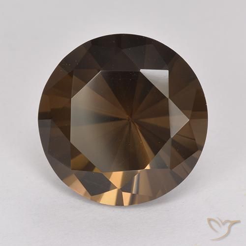 Quarzo fumé Marrone medio-scuro naturale da 6.67 ct, Rotondo, VVS