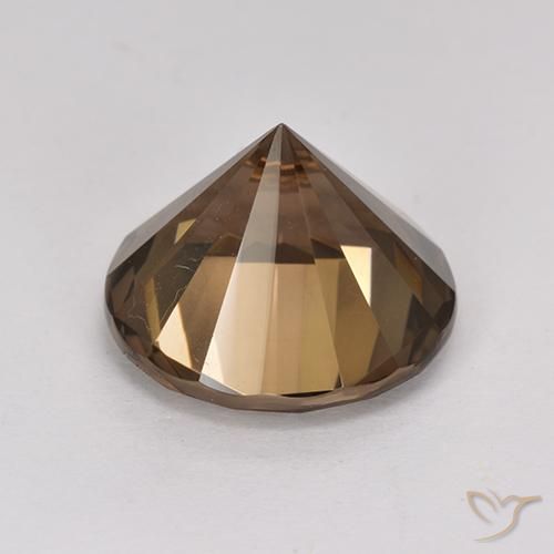 Quarzo fumé Marrone medio naturale da 4.89 ct, Rotondo, VVS