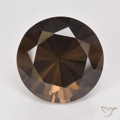 8.35ct Naturale Hickory Brown Quarzo fumé, Rotondo, VVS