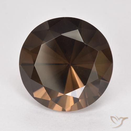 Quarzo fumé Hickory Brown naturale da 8.35 ct, Rotondo, VVS