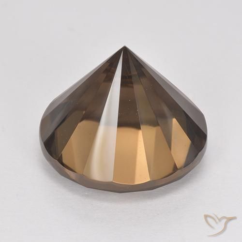 Quarzo fumé Hickory Brown naturale da 8.35 ct, Rotondo, VVS