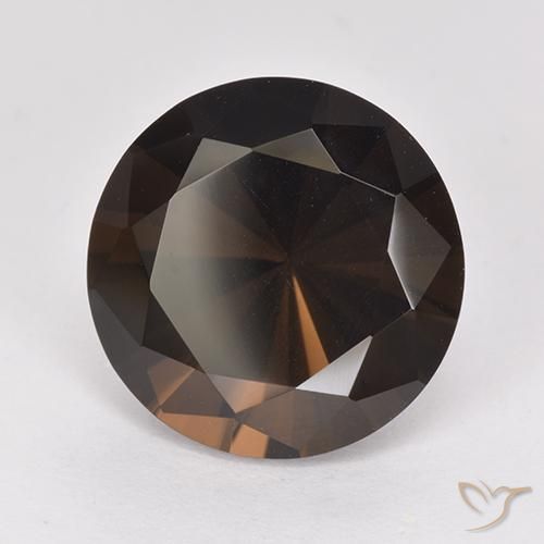Quarzo fumé Marrone medio naturale da 6.69 ct, Rotondo, VVS