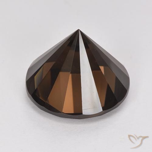 Quarzo fumé Marrone medio naturale da 6.69 ct, Rotondo, VVS