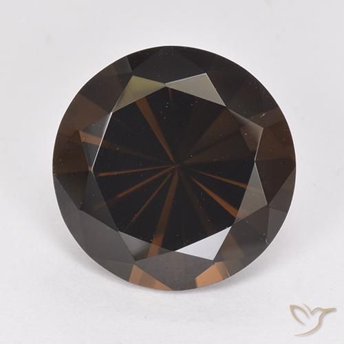 5.99ct Naturale Marrone medio Quarzo fumé, Rotondo, VVS-VS
