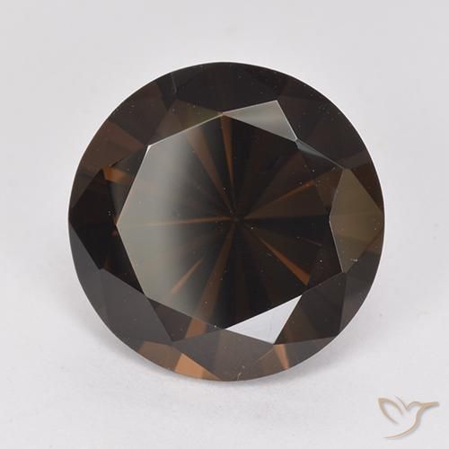 Quarzo fumé Marrone medio naturale da 5.99 ct, Rotondo, VVS-VS