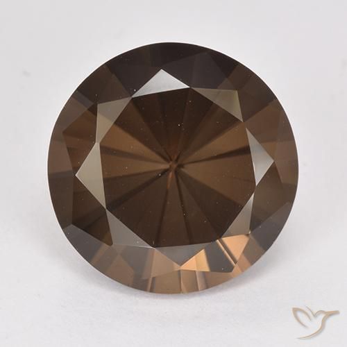 6.74ct Naturale Hickory Brown Quarzo fumé, Rotondo, VVS