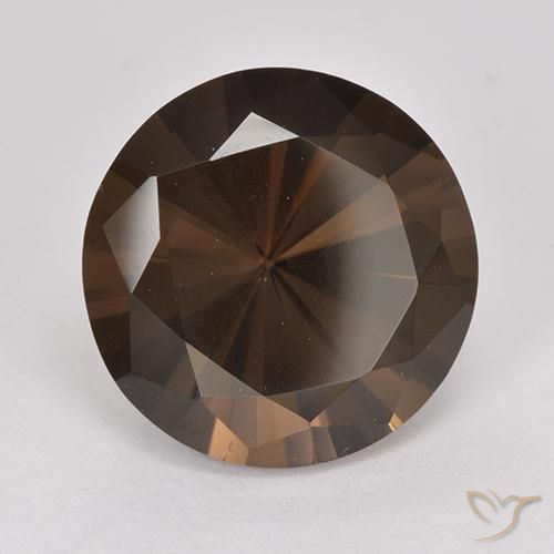Quarzo fumé Hickory Brown naturale da 6.74 ct, Rotondo, VVS