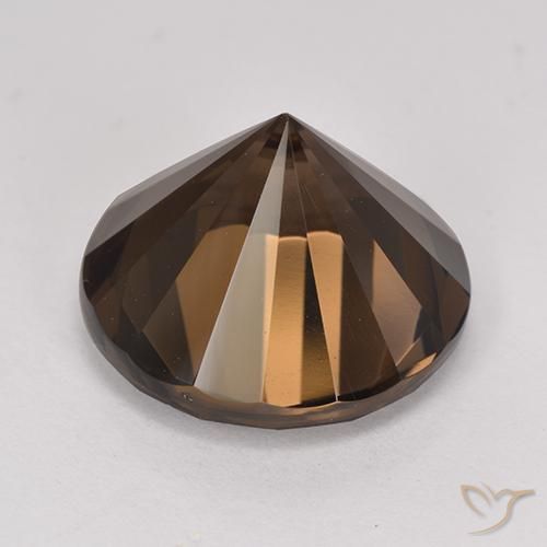 Quarzo fumé Hickory Brown naturale da 6.74 ct, Rotondo, VVS