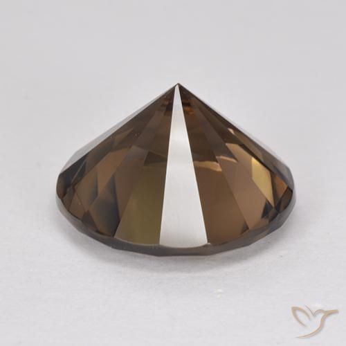 Quarzo fumé Marrone medio naturale da 7.01 ct, Rotondo, VVS-VS