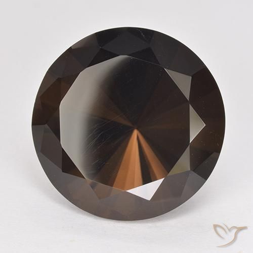 15.17ct Naturale Hickory Brown Quarzo fumé, Rotondo, VVS-VS