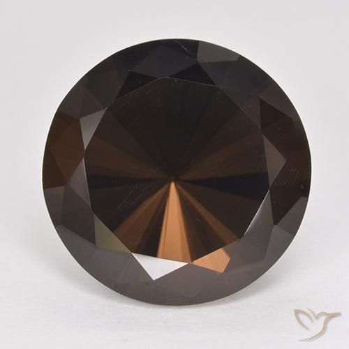 Quarzo fumé Hickory Brown naturale da 15.17 ct, Rotondo, VVS-VS