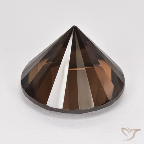 Quarzo fumé Hickory Brown naturale da 15.17 ct, Rotondo, VVS-VS