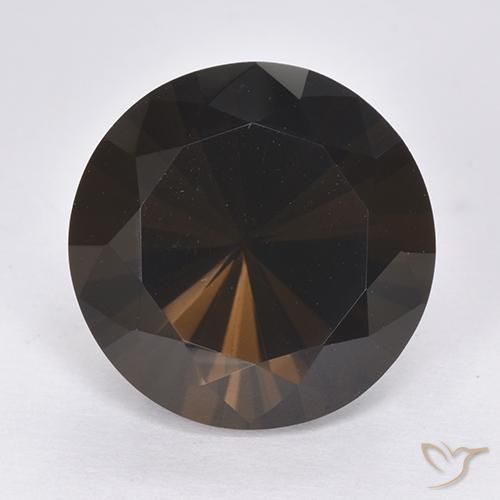 Quarzo fumé Marrone cioccolato fondente Deep naturale da 11.87 ct, Rotondo, VVS-VS