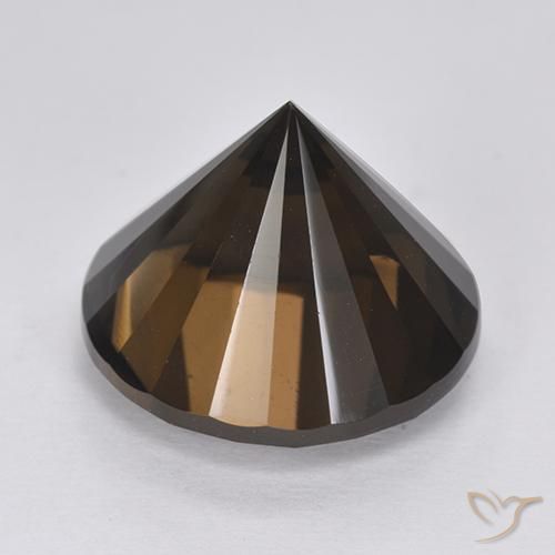 Quarzo fumé Marrone cioccolato fondente Deep naturale da 11.87 ct, Rotondo, VVS-VS