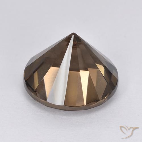 Quarzo fumé Marrone scuro naturale da 6.60 ct, Rotondo, VVS-VS